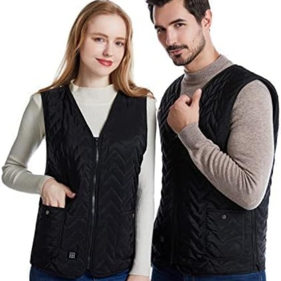 O-SEN Heated Vest for Women Men (Battery not include) One Size Dark Black - Picture 2 of 6